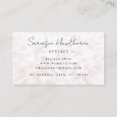 オパールストーンシルバーブラシストロークラグジュアリー 名刺 (裏面)