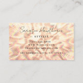 オパールストーンバラ金ゴールドブラシストロークラグジュアリー 名刺 (裏面)