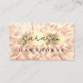 オパールストーンバラ金ゴールドブラシストロークラグジュアリー 名刺 (正面)