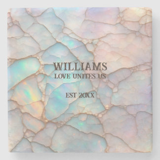 オパールストーンパステルカラーパーソナライズされた ストーンコースター