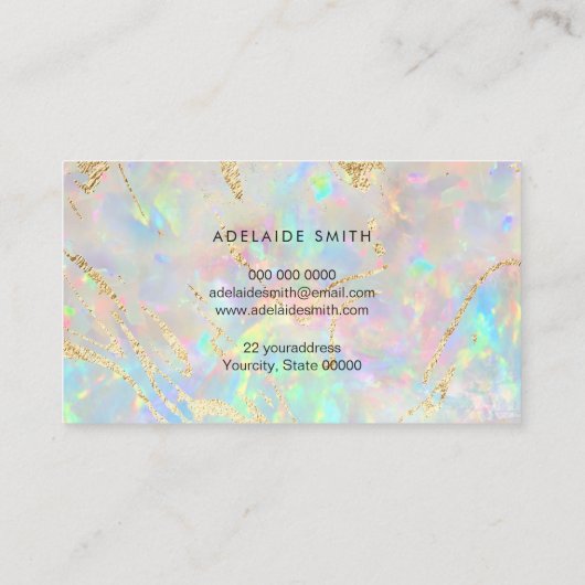 オパールストーン名刺 名刺 (裏面)