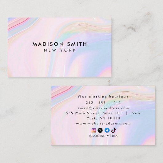 オパールストーン名刺 名刺 (正面/裏面)