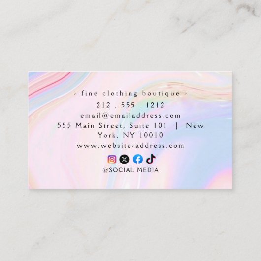 オパールストーン名刺 名刺 (裏面)