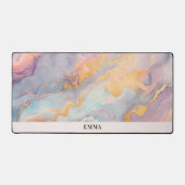 オパールストーン抽象芸術テクスチャ デスクマット (正面)