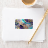 オパールストーン背景化粧品ドロッパーボトル ラベル (インサイチュ)