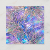 オパールセントエンジェルオーラサファイアアクアマリンとクアー スクエア名刺 (正面)