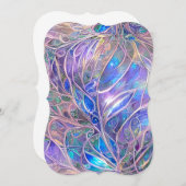 オパールセントエンジェルオーラサファイアアクアマリンとクアー ノートカード (正面/裏面)