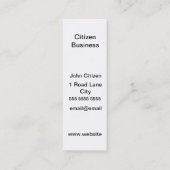 オパールテクスチャの色 スキニー名刺 (裏面)