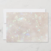 オパールデザインと淡い色の黄色サンキューカード サンキューカード (正面)