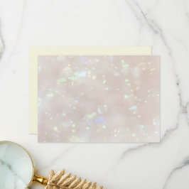 オパールデザインと淡い色の黄色サンキューカード サンキューカード