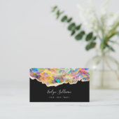 オパールデザインオンブラック名刺 名刺 (スタンド正面)