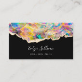 オパールデザインオンブラック名刺 名刺 (正面)