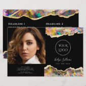 オパールデザインオンブラック2折パンフレット (正面/裏面)