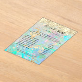 オパールデザイン価格表 アクリル招待状 (レイダウン)