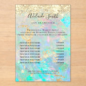 オパールデザイン価格表 アクリル招待状 (正面)