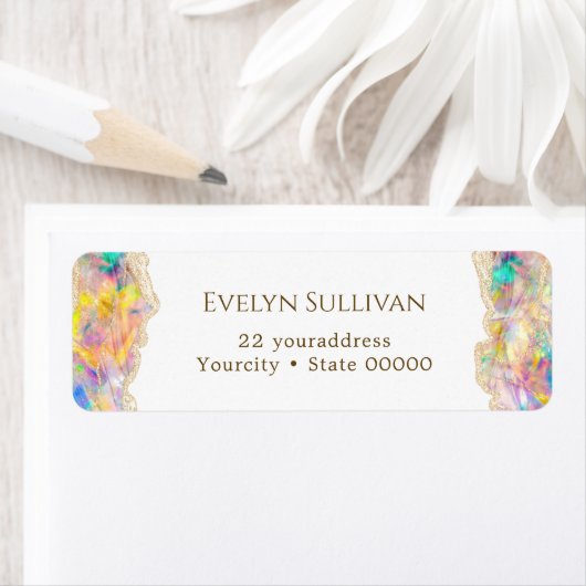 オパールデザイン差出人住所ラベル ラベル (インサイチュ)