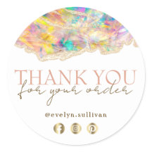 オパールデザイン感謝していおステッカー