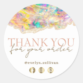 オパールデザイン感謝していおステッカー ラウンドシール