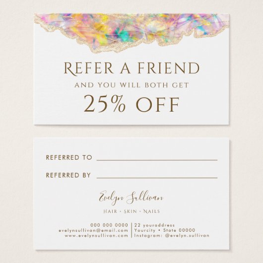 オパールデザイン紹介カード (正面&裏面)