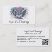 *~*オパールハートエンジェルウィングスAP78 QRパステル 名刺 (正面/裏面)