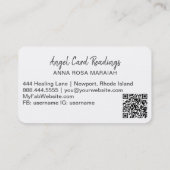 *~*オパールハートホワイト金ゴールドエンジェルウィングAP78 QR 名刺 (裏面)