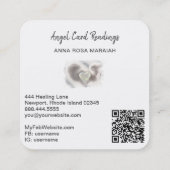 *~*オパールハートQRエンジェルウィングAP78ホワイトデリケート スクエア名刺 (裏面)