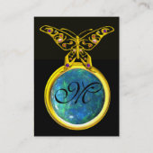 オパールバタフライモノグラム黄黒青 名刺 (裏面)