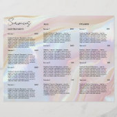 オパールパンフレット エレガント シェル ホログラフィック 価格リスト (裏面)