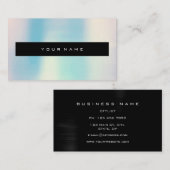 オパールパーリーブルーアイボリーブラックファッションスタイリスト 名刺 (正面/裏面)