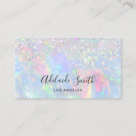 オパールフェイクグリッター効果 名刺 (正面)