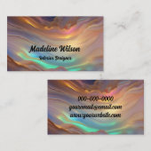 オパールフェイクストーンのロゴ 名刺 (正面/裏面)