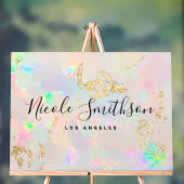 オパールフェイク背景箔脈 アクリルサイン (ニュートラル)