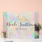 オパールフェイク背景箔脈 アクリルサイン (ウェディング)