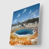 オパールプール スクエア壁時計 (傾斜)