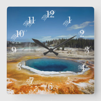 オパールプール スクエア壁時計