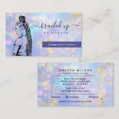 オパールホログラフィックヘアブレイダースタイリストヘアサロン 名刺 (正面/裏面)