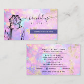 オパールホログラフィックヘアブレイダースタイリストヘアサロン 名刺 (正面/裏面)