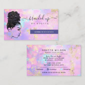 オパールホログラフィックヘアブレイダースタイリストヘアサロン 名刺 (正面/裏面)