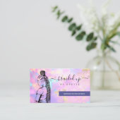 オパールホログラフィックヘアブレイダースタイルリストヘアサロンB 名刺 (スタンド正面)