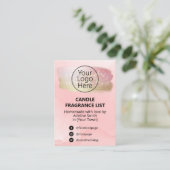 オパールモダングリッターピンク製品リストカード 名刺 (スタンド正面)