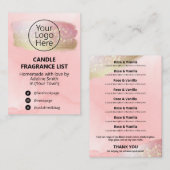 オパールモダングリッターピンク製品リストカード 名刺 (正面/裏面)