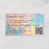 オパールモダン石模擬ホログラム金ゴールド脈 名刺 (裏面)