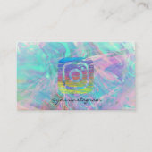 オパールモダン虹色インスタグラムのソーシャルメディア 名刺 (正面)