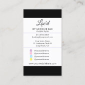 オパールロッティアンドスタイリストロック美しいサロン 名刺 (裏面)