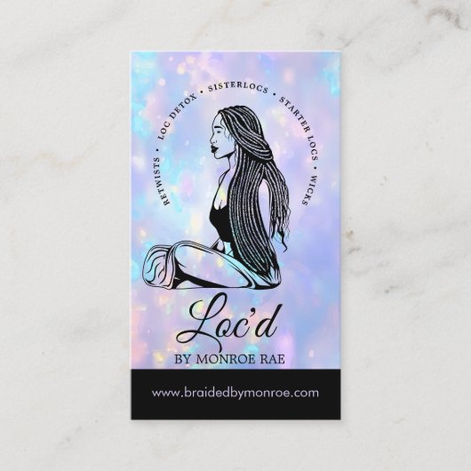 オパールロッティアンドスタイリストロック美しいサロン 名刺 (正面)