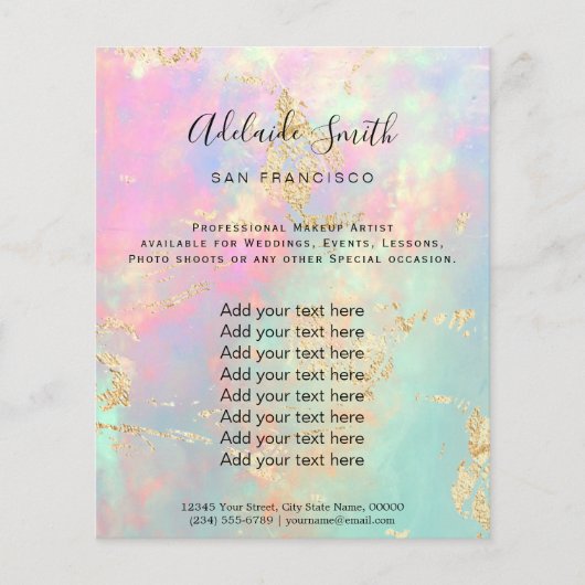 オパール写真デザイン機 チラシ (正面)