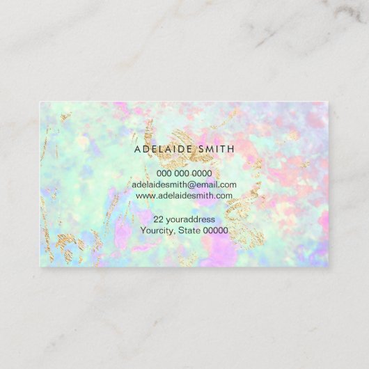 オパール写真背景 名刺 (裏面)