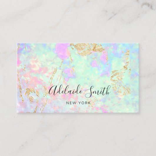 オパール写真背景 名刺 (正面)