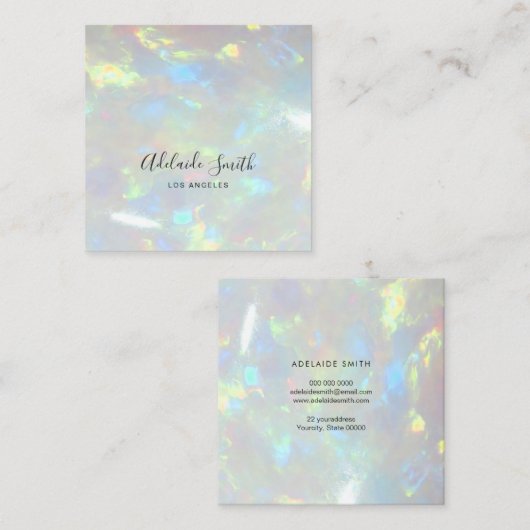 オパール写真 スクエア名刺 (正面/裏面)