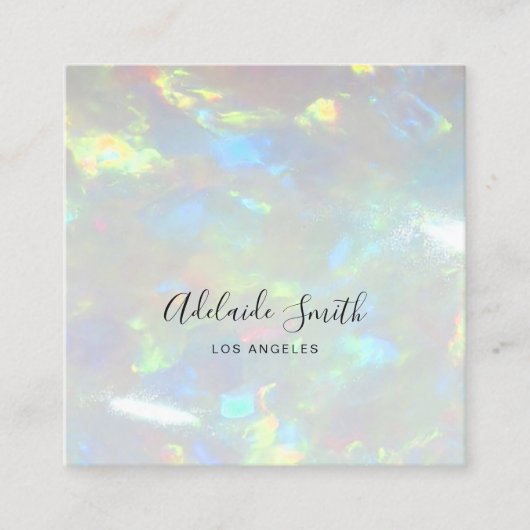 オパール写真 スクエア名刺 (正面)